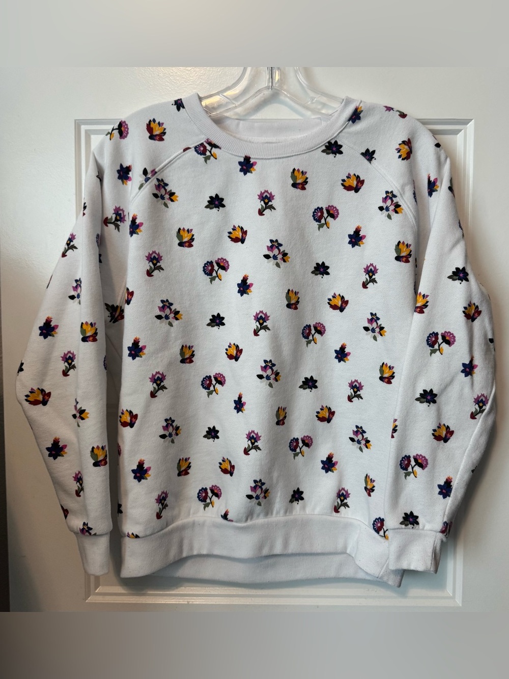 Vera Bradley Airy Rosa Floral Fleece Sweatshirt Pullover Small Cozy Crewneck